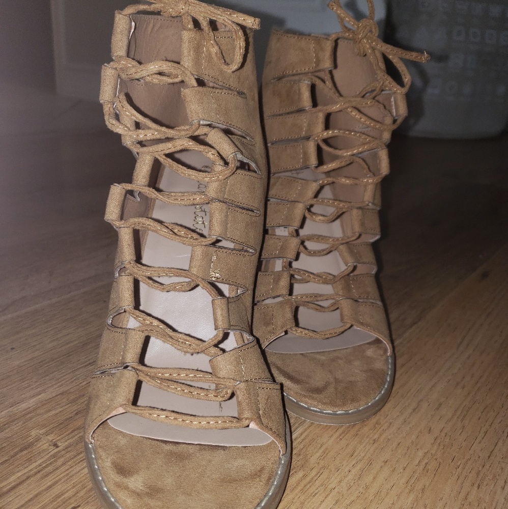 Suede Lace Up Bootie